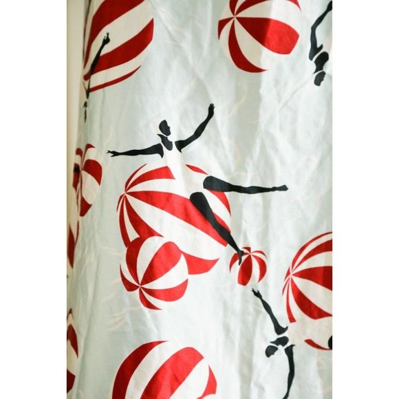 Novelty Print 1920s Swimmers Silk Boas Cut  Midi Skirt M - Picture 5 of 8